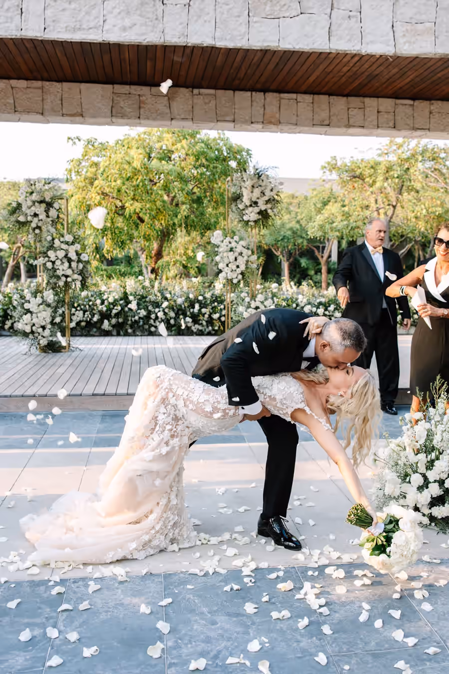 A couple at their wedding at NIZUC Resort & Spa, Cancun, photographed by Diptych Studio